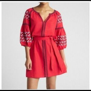 Gap embroidered linen dress